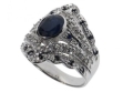 Кольцо, серебро 925 сапфир DC,циркон 003 02 21-03646 2009 г инфо 2466w.
