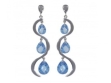Серьги, серебро 925, топаз синт 004 01 21-03393 2009 г инфо 2675w.
