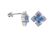 Серьги, серебро 925, топаз синт,циркон 004 01 21spk-00376 2009 г инфо 2702w.