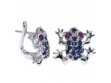 Серьги, серебро 925, рубин DC,сапфир DC 003 01 21spk-00407 2009 г инфо 2874w.