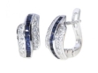 Серьги, серебро 925, сапфир DC,циркон 003 01 21sk-00133 2010 г инфо 2937w.