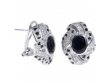 Серьги, серебро 925, сапфир, циркон 003 01 21sk-00553 2010 г инфо 2956w.
