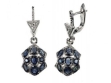 Серьги, серебро 925, сапфир DC 003 01 21sk-00164 2010 г инфо 2967w.
