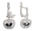 Серьги с сапфиром и фианитом R2A5SB1956 2009 г инфо 3074w.