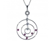 Подвеска, серебро 925, рубин синт,циркон 019 05 21sp-00118 2010 г инфо 3381w.