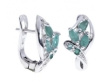 Серьги, серебро 925, изумруд 003 01 21sk-00595 2010 г инфо 3431w.