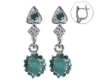 Серьги, серебро 925, изумруд 003 01 21spk1-00473 2010 г инфо 3436w.