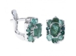 Серьги, серебро 925, изумруд DC 003 01 21spk-00432 2009 г инфо 3441w.