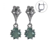 Серьги, серебро 925, изумруд 003 01 21spk2-00495 2010 г инфо 3442w.