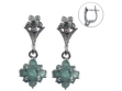 Серьги, серебро 925, изумруд 003 01 21spk2-00453 2010 г инфо 3456w.