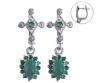 Серьги, серебро 925, изумруд 003 01 21spk1-00486 2010 г инфо 3490w.
