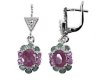 Серьги, серебро 925 изумруд,рубин DC 003 01 21sk-00153 2010 г инфо 3510w.