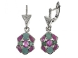 Серьги, серебро 925, изумруд DC,рубин DC 003 01 21sk-00161 2010 г инфо 3512w.