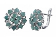 Серьги, серебро 925, изумруд DC 003 01 21spk-00126 2010 г инфо 3516w.