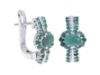 Серьги, серебро 925, изумруд 003 01 21sk-00610 2010 г инфо 3539w.
