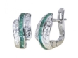 Серьги, серебро 925, изумруд DC,циркон 003 01 21sk-00131 2010 г инфо 3544w.
