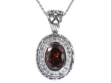 Подвеска, серебро 925, гранат синт, циркон 005 05 21sp-00153 2010 г инфо 3579w.