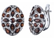 Серьги, серебро 925, гранат 003 01 21sk-00070 2010 г инфо 3731w.