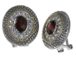 Серьги, серебро 925, гранат,циркон 005 01 21sp-00018 2010 г инфо 3743w.