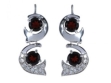 Серьги, серебро 925, гранат,циркон 020 01 21ls-00010 2010 г инфо 3776w.