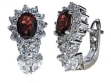 Серьги, серебро 925, гранат 008 01 21-02958 2010 г инфо 3781w.