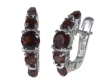 Серьги, серебро 925, гранат 003 01 21sk-00065 2010 г инфо 3806w.